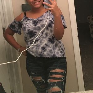 Off the shoulder tye dye tee